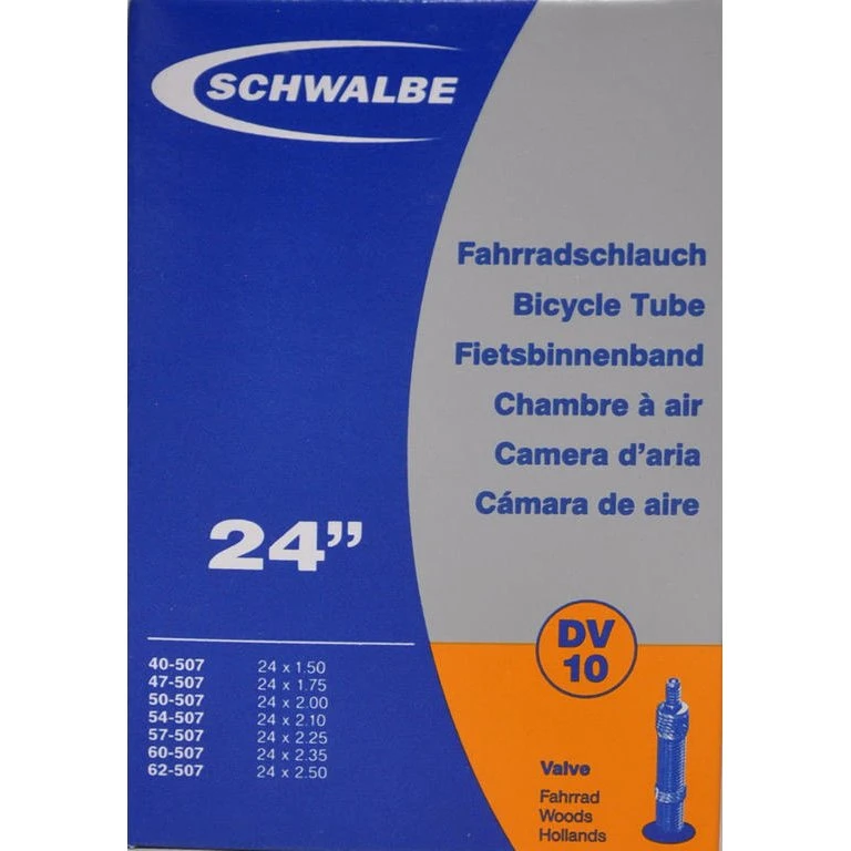 Schwalbe slange 24 x 1 1/8–2,50 DV (Dunlop 40 mm)