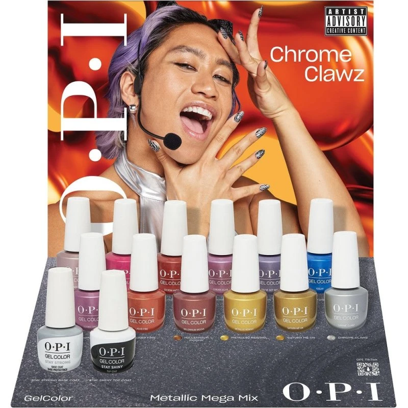 OPI Gel Color Metallic Mega Mix neglelaksæt, 14 dele
