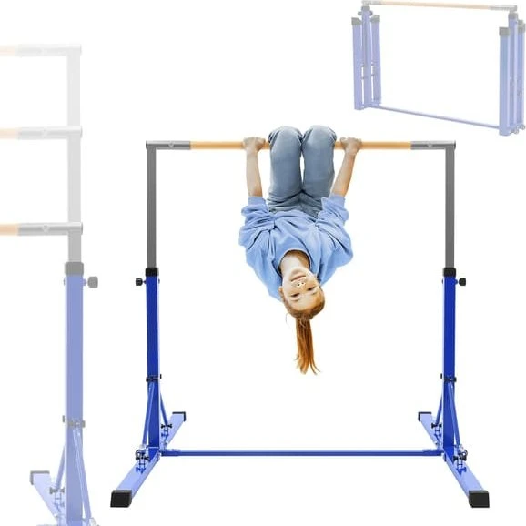 Hauki Foldbar Gymnastikstang til Børn, Blå, 95,5-150 cm