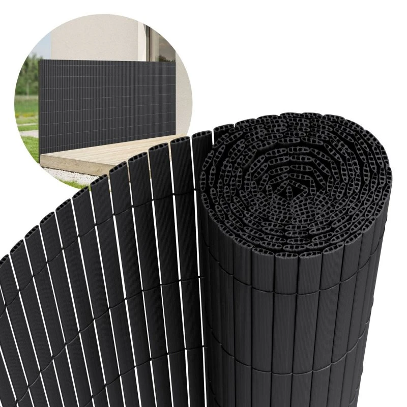 Privatlivshegn PVC Antracit 100x1000 cm - UV-resistent