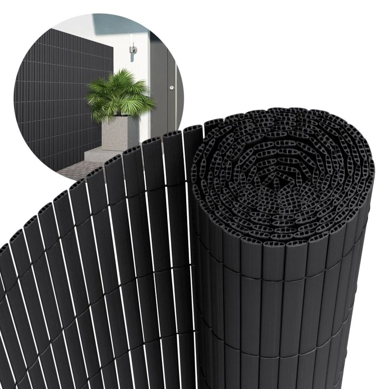 Privatlivshegn PVC Antracit 160x800 cm - UV-resistent