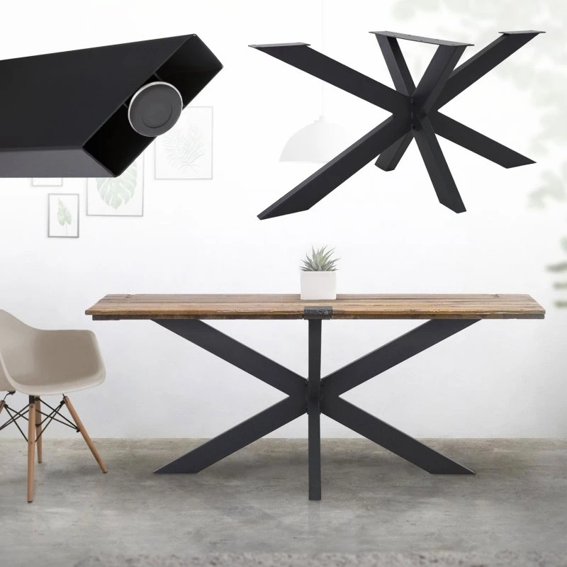 ML Design Spider Bordstel 78x71x120 cm - Sort