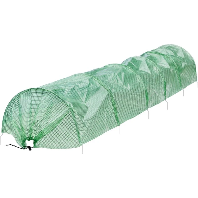 ECD-Germany Polytunnel 300x55x35cm - Transparent med ståltråd