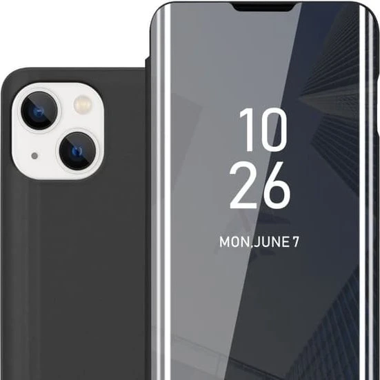 iPhone 14 Plus Pungetui med klar visning og standfunktion