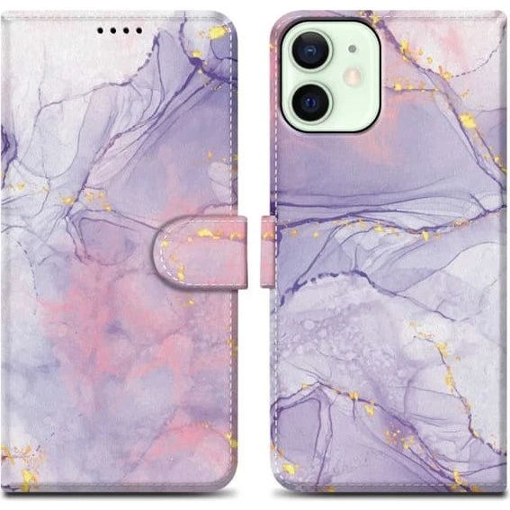 iPhone 12 Mini Pungetui Cover Case med kortpladser og stativ