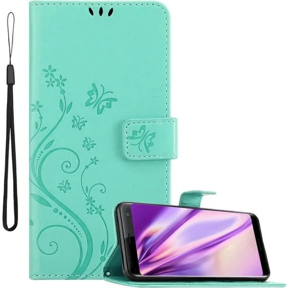 Sony Xperia XZ3 Cover med blomster og sommerfugle i imiteret læder