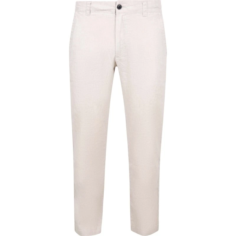 BOSS Sanderson Chino i hør-mix - Ecru/Beige - W33 L32