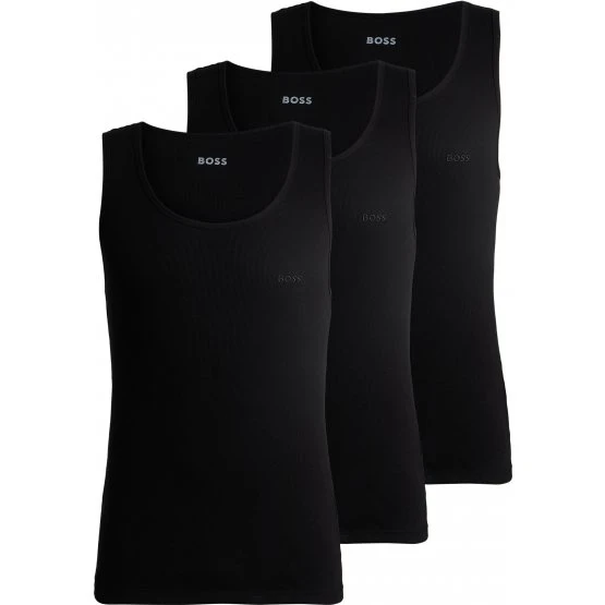 BOSS 3-pak tanktops i sort til herre