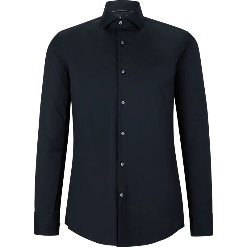 BOSS Hank Slim-Fit skjorte i sort, str. 38