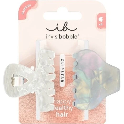 invisibobble Clipstar Pearly Frost hårspænder, M, 2 stk.