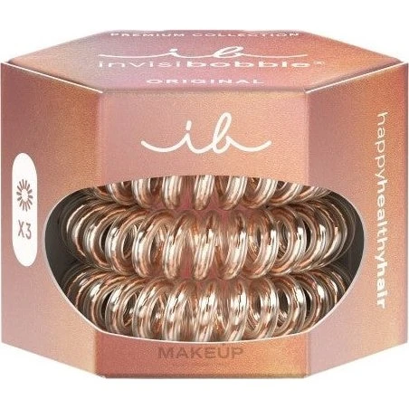 invisibobble Original Premium Bronze Hårspiraler, 3 stk.