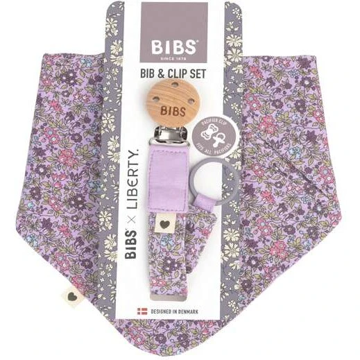 BIBS Bandana Savlesmæk & Suttesnor - Chamomile Lawn (Violet Sky)