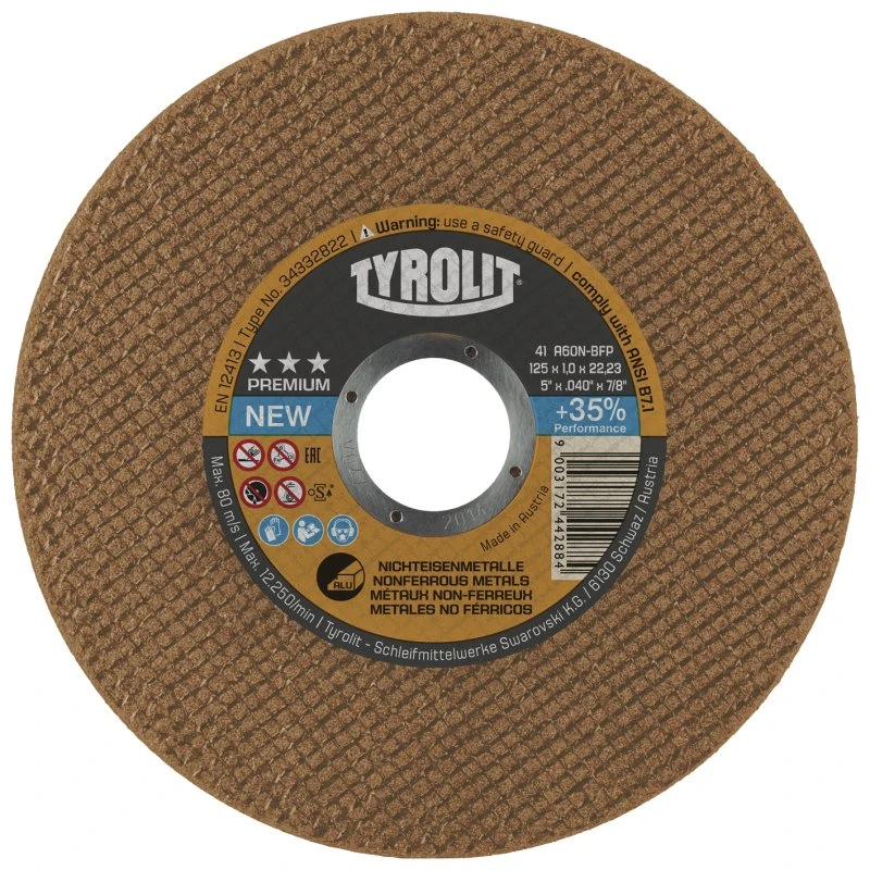Tyrolution Premium skæreskive 125 x 1,0 x 22,23 A60N-BFP