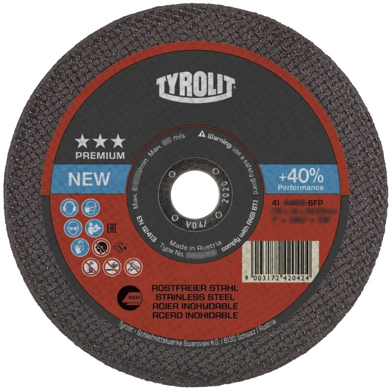Tyrolit Premium skæreskive 230 x 2,0 x 22,23 A30R-BFP til rustfrit stål