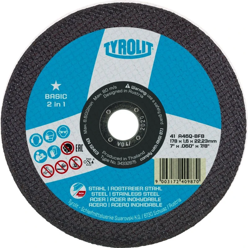 Tyrolit Basic 2-i-1 skæreskive 230 x 1,9 x 22,23 A46Q-BFB