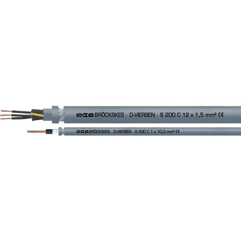 S 200 C 2 x 1,0 mm2 Styrekabel med kobberskærm