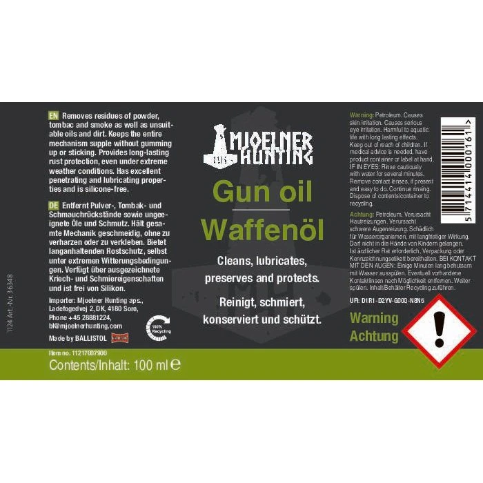 Mjoelner Gevær olie 100 ml