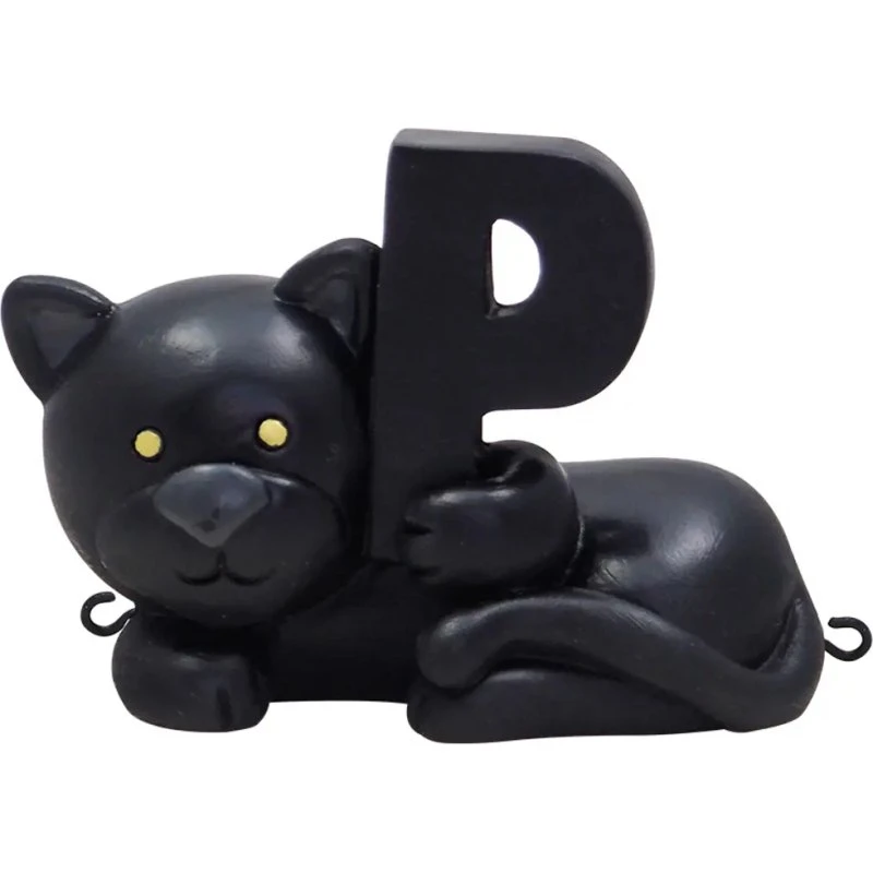 P-bogstav til navnetog med panter – håndmalet dekor