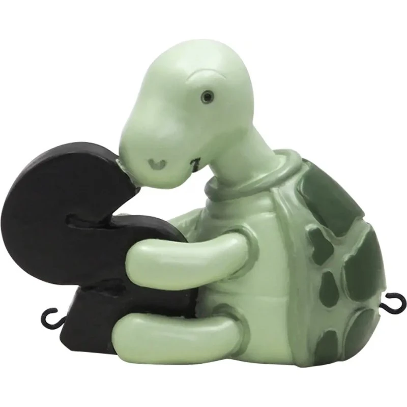 Bogstav S med skildpadde til navnetog - håndmalet dekor