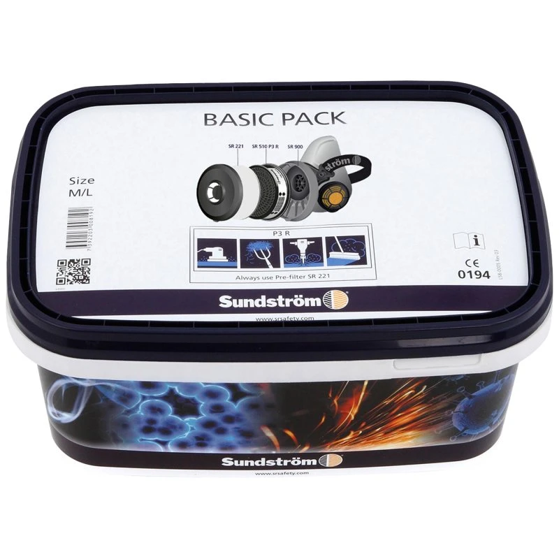 Sundström SR 900 M Basic Pack - Halvmaske med P3 filter