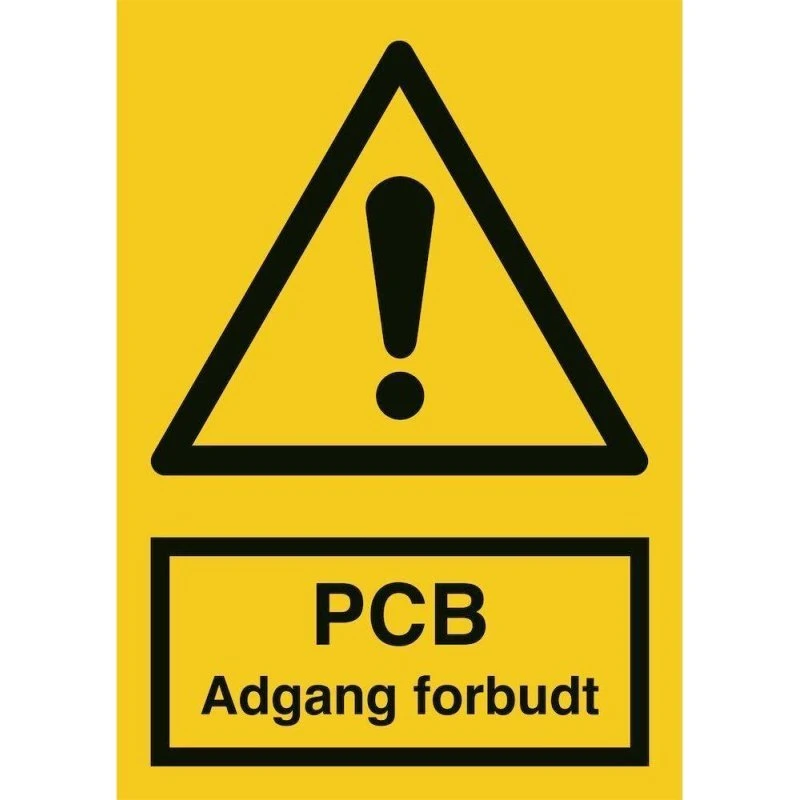 Skilt PCB adgang forbudt - Advarselsskilt A4 Plast