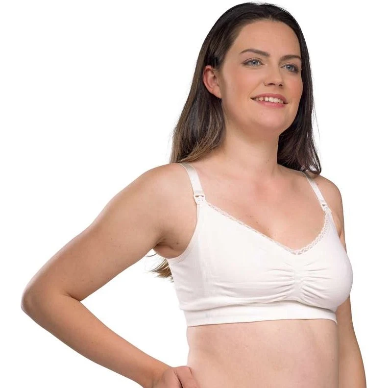Carriwell Sømløs Økologisk Amme-BH – Hvid