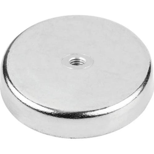 Ferrit pottemagnet Ø80 mm M10 gevindhul (550 N)