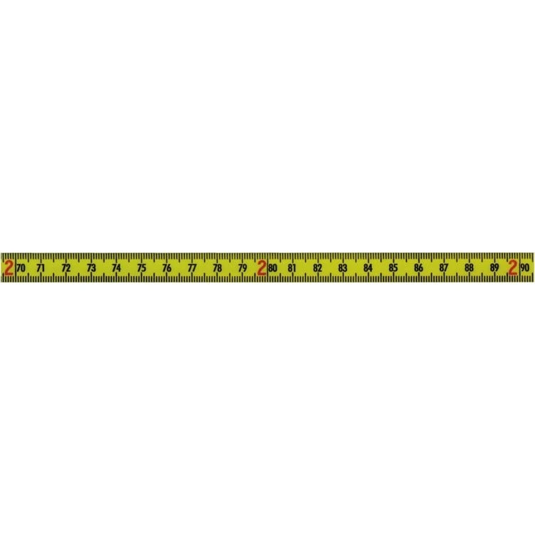 Selvklæbende Pit båndmål i stål 10m x 13mm V-H GUL