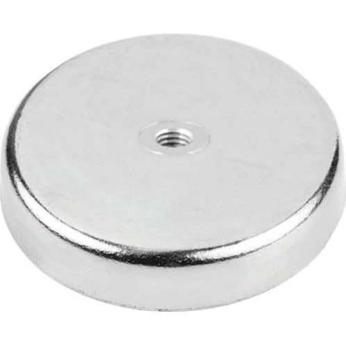 Ferrit pottemagnet ø50 mm med M6 gevindhul (170N)