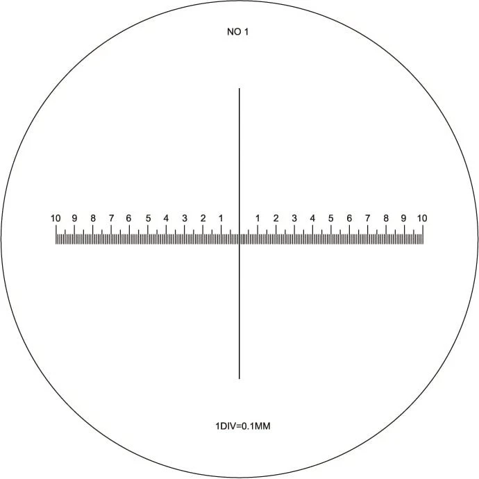 Skala nr. 1 til målelup 10X forstørrelse (art. 15405226)