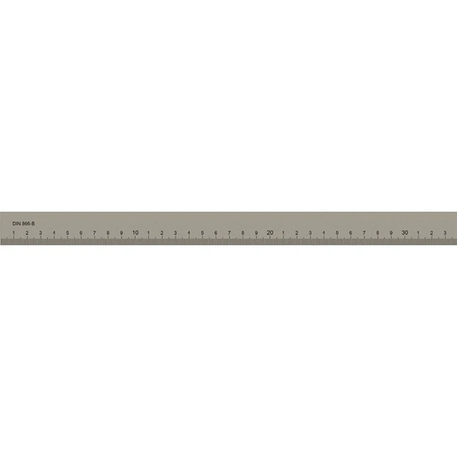 Målestav Form B 1000x30x6 mm DIN 866