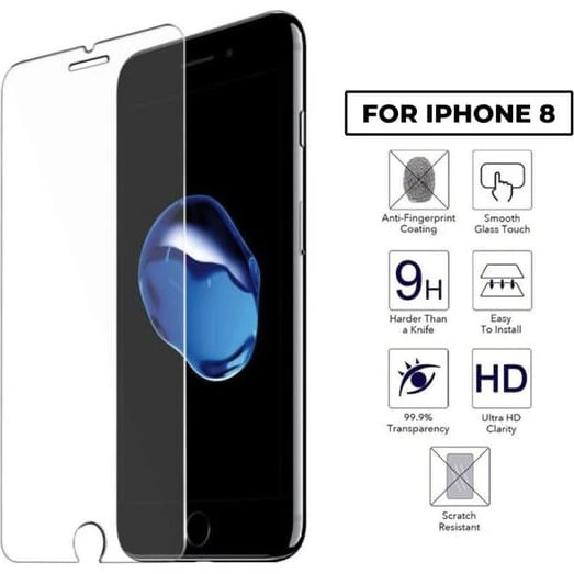 iPhone 8/7 Skærmbeskytter i 9H hærdet glas