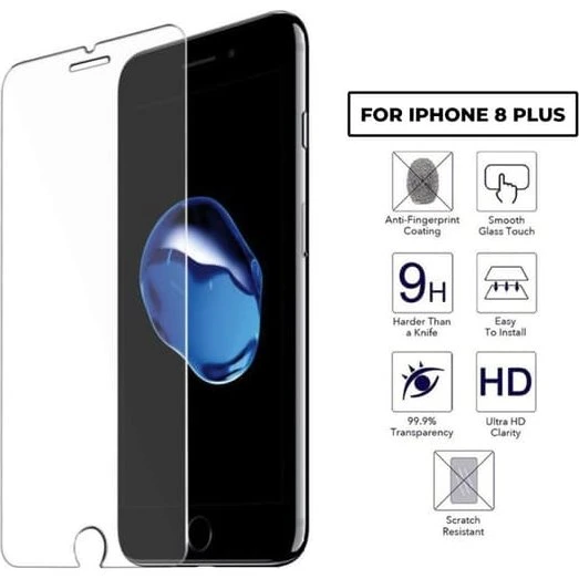 iPhone 7/8 Plus Skærmbeskytter - 9H Hærdet Glas 3D Curve
