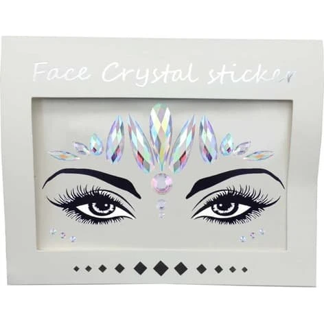 Midlertidige Face Crystals - Ansigtstempler til festival og fest