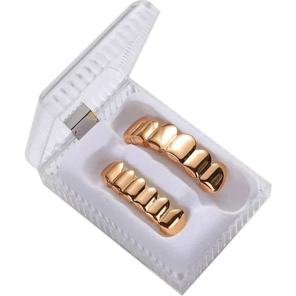 Roseguld Grillz Hip Hop Tand-smykker