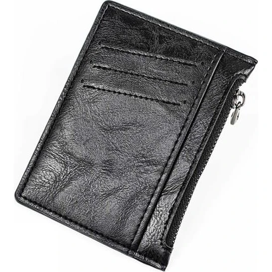 Wallet Skins Kortholder med lynlås - Sort
