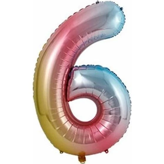 Regnbue Tal-balloner 102 cm - Multicolored Folieballoner