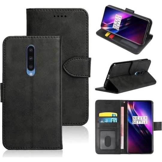 OnePlus 8 Wallet Lædercover - Sort