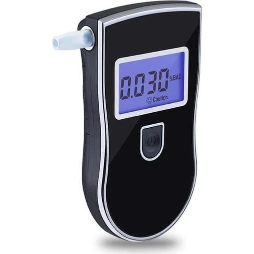 Professionelt Digitalt Alkometer med 5 dyser - Sort