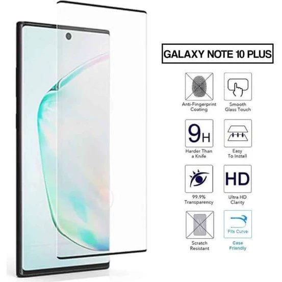 Samsung Galaxy Note 10 Plus 3D Skærmbeskytter - Carbon Fiber & Glas