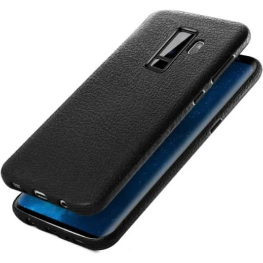 Samsung Galaxy S10 Cover i sort PU-læder med 3D-kurver