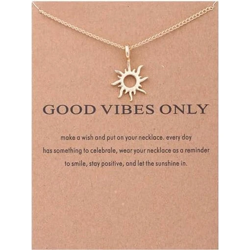 Gdvo Guldhalskæde med Good Vibes vedhæng