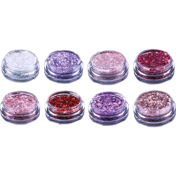 Otego AB Negl glitter mix - Hvid, Pink, Lilla (8 ml)