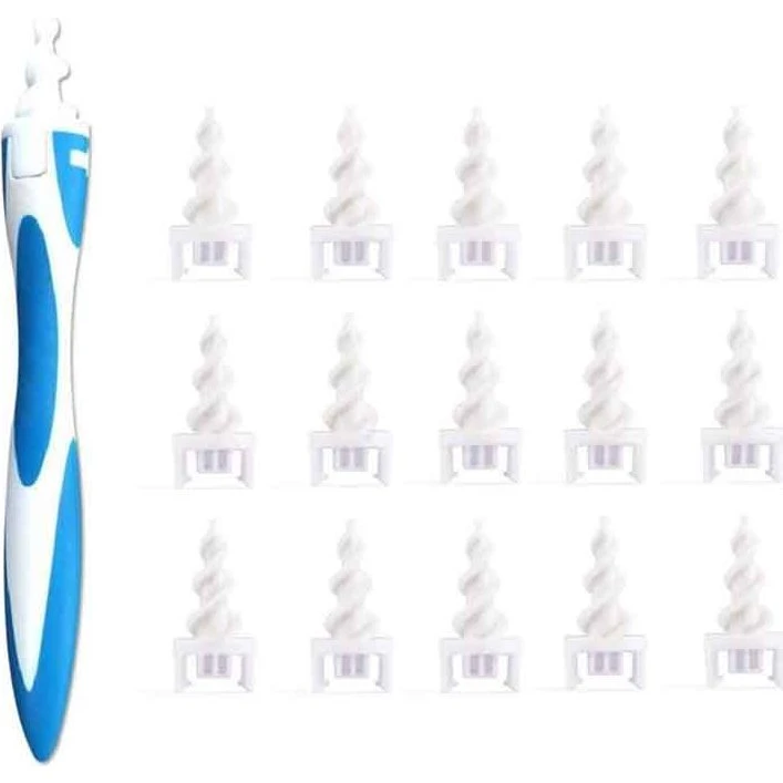Smart Swab Ørerens med gummispiraler, 16 dele