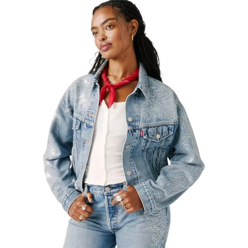 Levi's 90S Sherpa Trucker denimjakke – Morning Sun