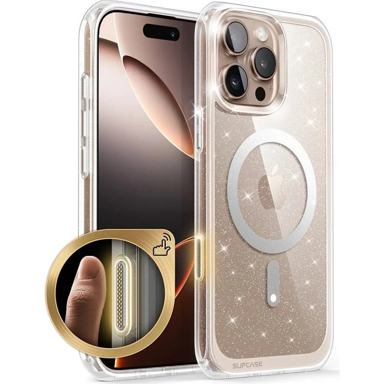 SUPCASE UB Mag cover til iPhone 16 Pro Max - Glitterpink