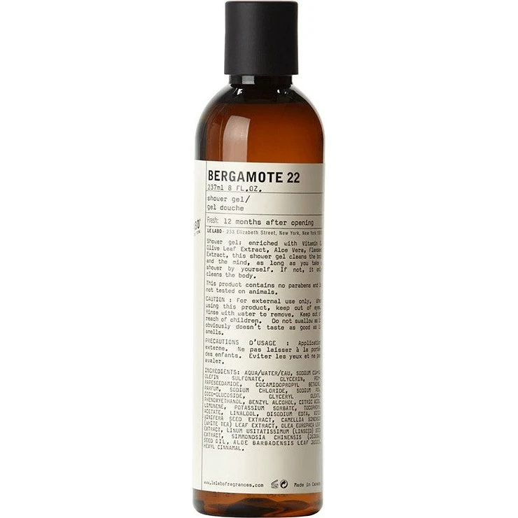 Le Labo Bergamote 22 Shower Gel, 237 ml