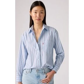 Levi's Harlie Boyfriend skjorte - chambray blå, relaxed fit