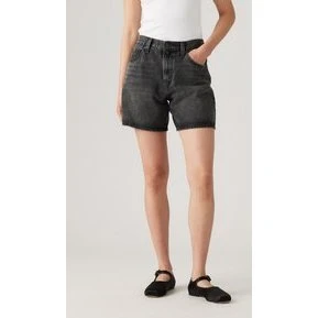 LEVI'S® High-Rise Baggy Shorts Worn Memory - Sort denim