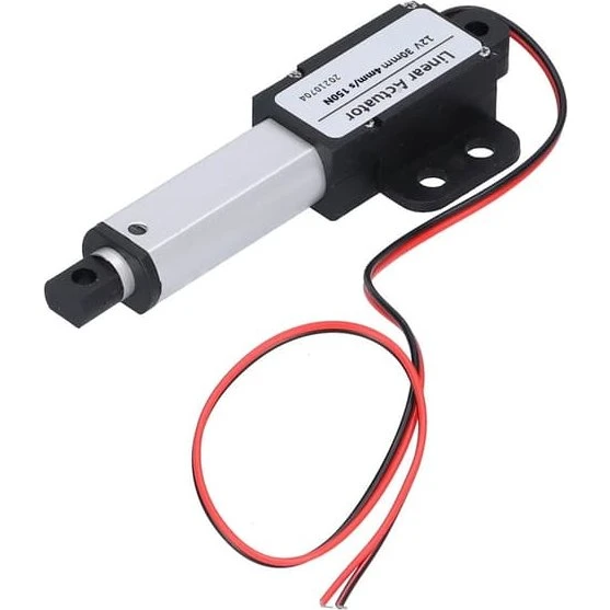 12V DC Lineær Aktuator, 30mm slaglængde, T-type skrue, lav støj